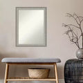 Miroir mural en étain brossé de 53,3 cm x 68,6 cm pour meuble-lavabo de salle de bain