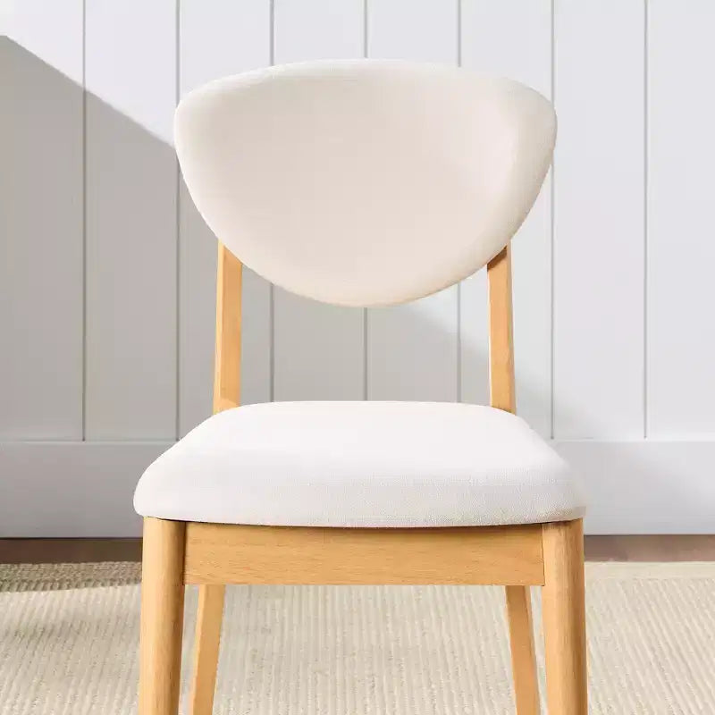 Lot de 2 chaises de salle à manger capitonnées en bois de style moderne du milieu du siècle dernier