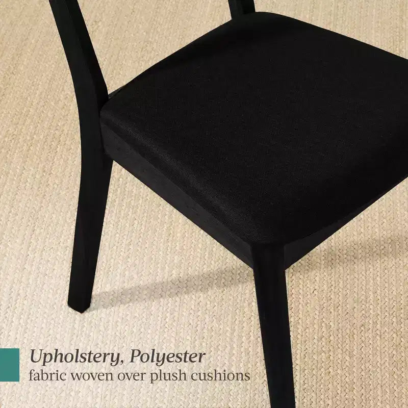 Lot de 2 chaises de salle à manger capitonnées en bois de style moderne du milieu du siècle dernier