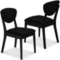 Lot de 2 chaises de salle à manger capitonnées en bois de style moderne du milieu du siècle dernier