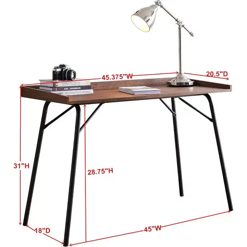 Bureau d'ordinateur/d'écriture pour la maison, noyer