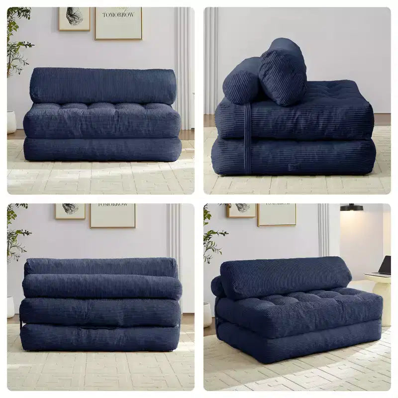 Canapé-lit pliant, fauteuil de couchage convertible avec oreiller