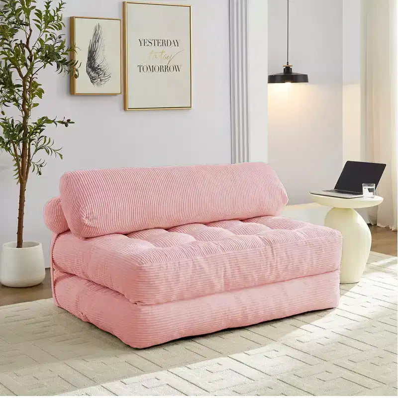 Canapé-lit pliant, fauteuil de couchage convertible avec oreiller