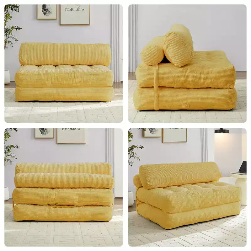 Canapé-lit pliant, fauteuil de couchage convertible avec oreiller