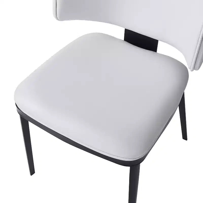 Chaises de salle à manger modernes en similicuir (lot de 2)