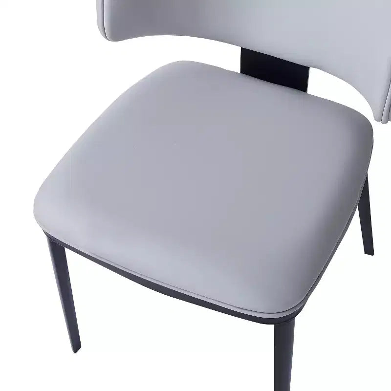 Chaises de salle à manger modernes en similicuir (lot de 2)