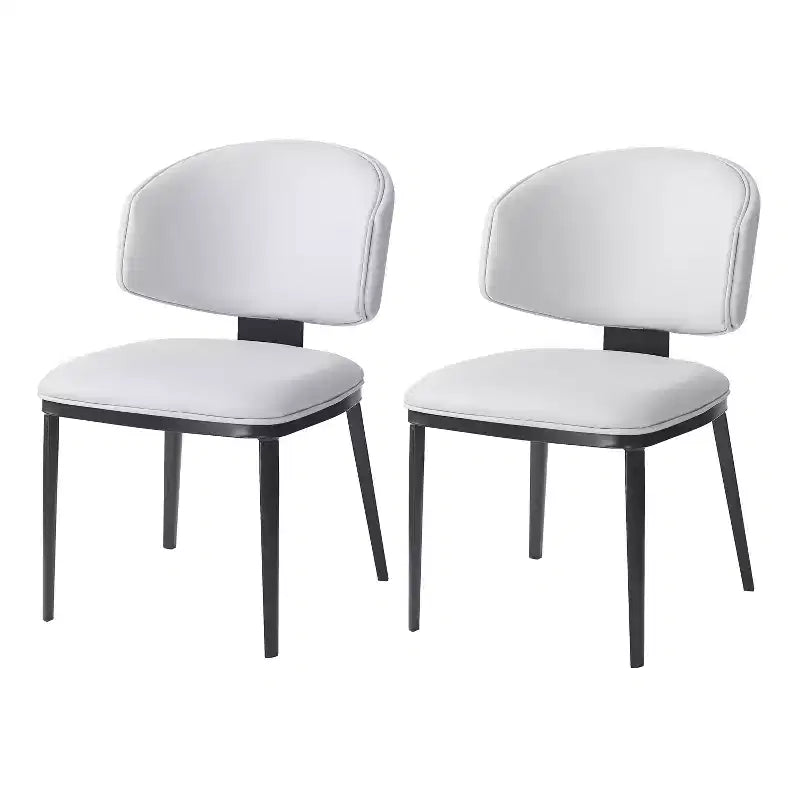 Chaises de salle à manger modernes en similicuir (lot de 2)