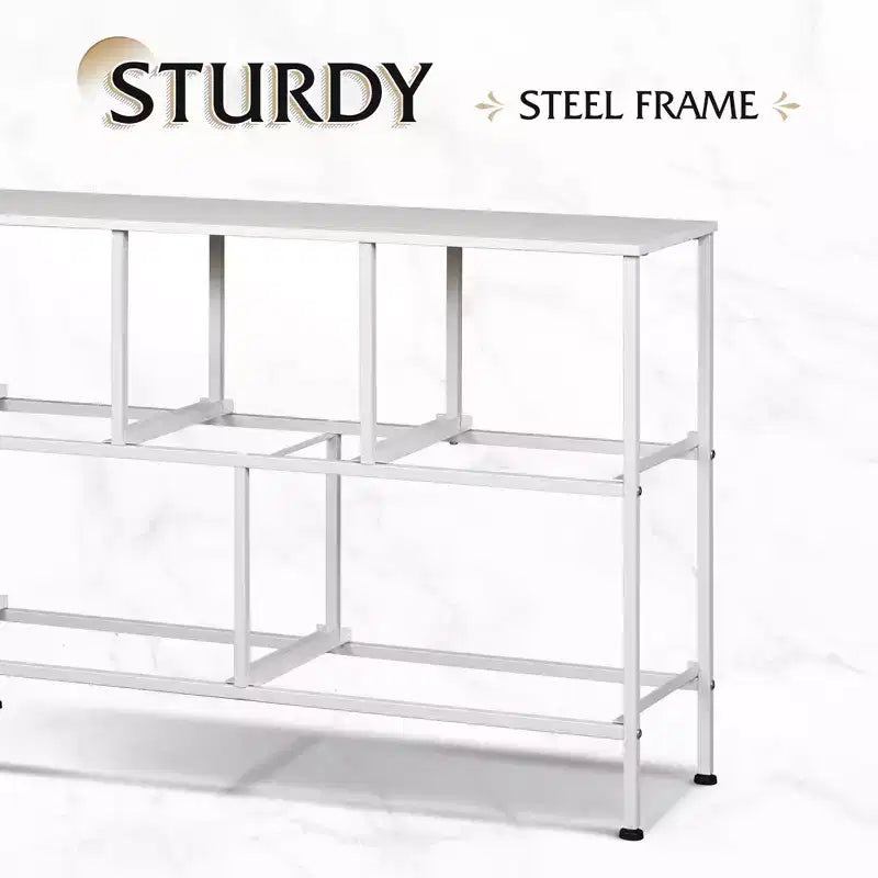 Commode à 5 tiroirs, longue unité de rangement en tissu pour chambre à coucher