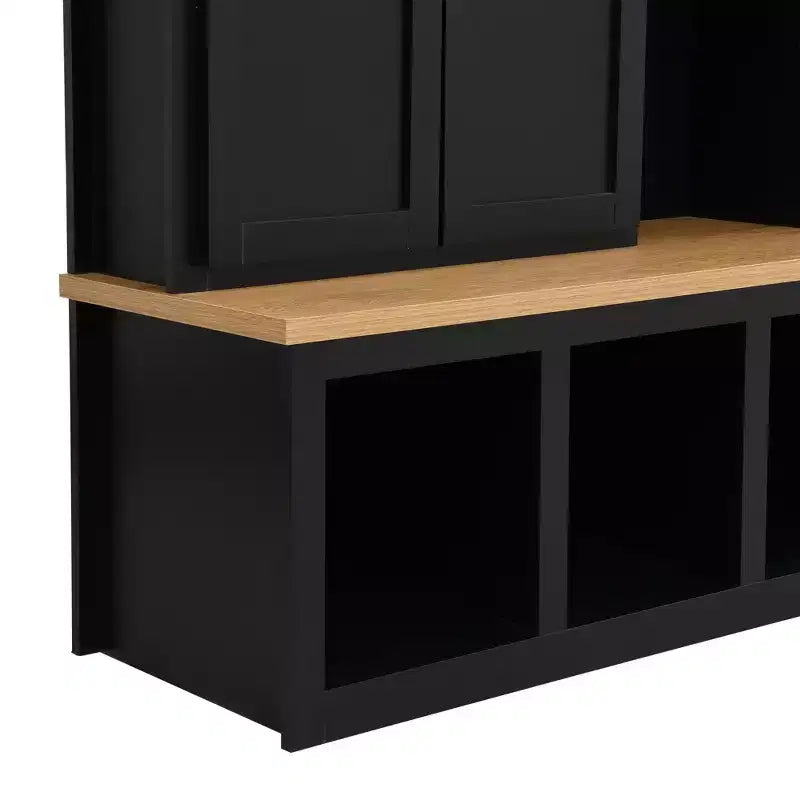 Porte-manteau d'entrée 4-en-1 avec banc de rangement et patères pour vestibule/vestiaire
