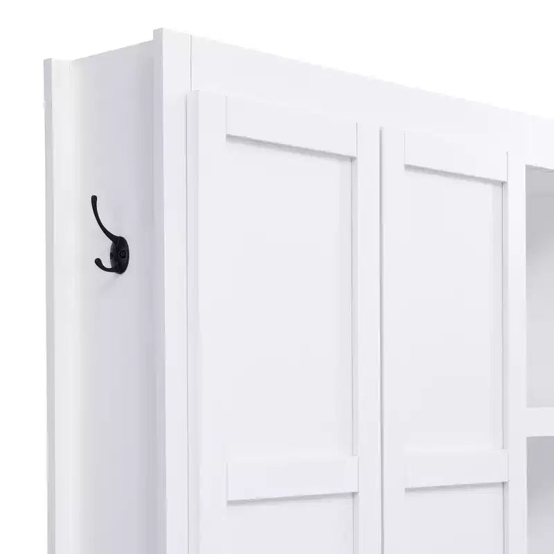 Porte-manteau d'entrée 4-en-1 avec banc de rangement et patères pour vestibule/vestiaire