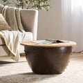 Christopher Knight Home Algonac Modern Industrial Handcrafted Mango Wood and Iron Storage Coffee Table, Natural