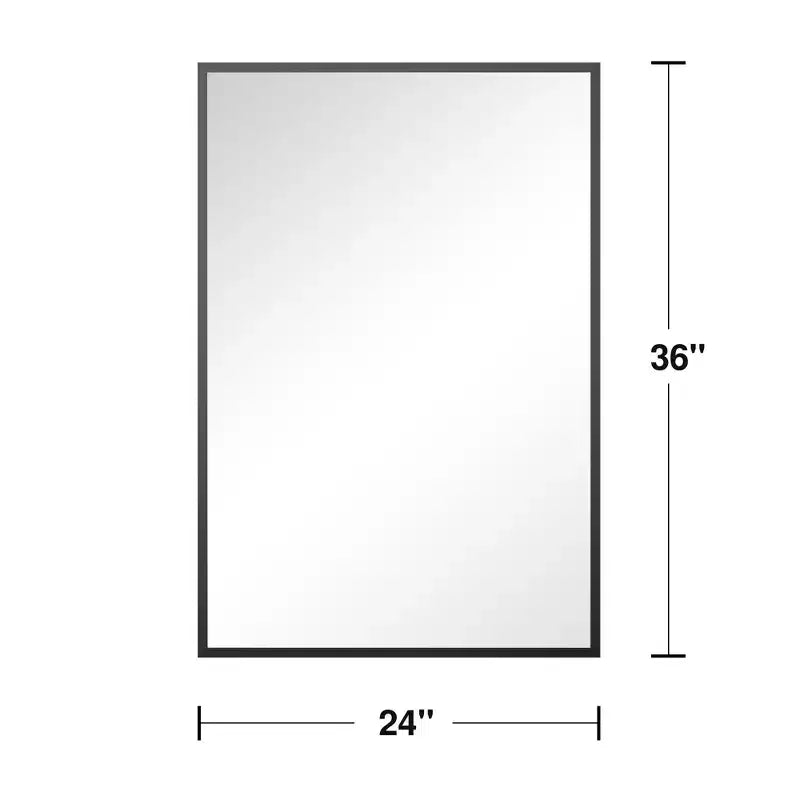 Miroir suspendu rectangulaire à double face avec cadre fin