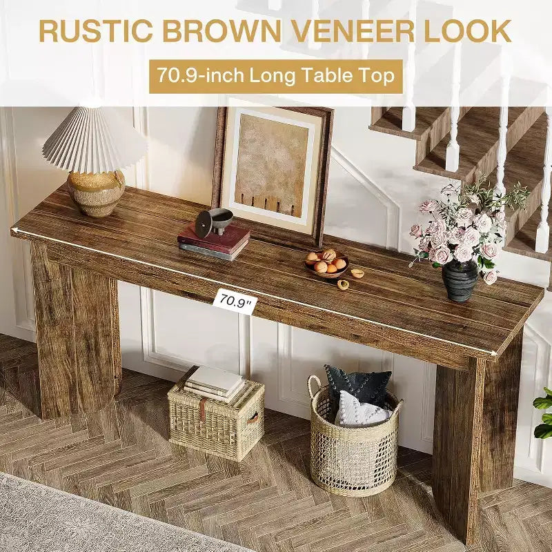 Console de canapé extra-longue de 70,9 pouces