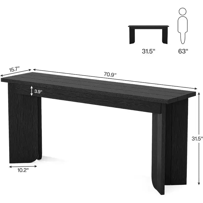 Console de canapé extra-longue de 70,9 pouces