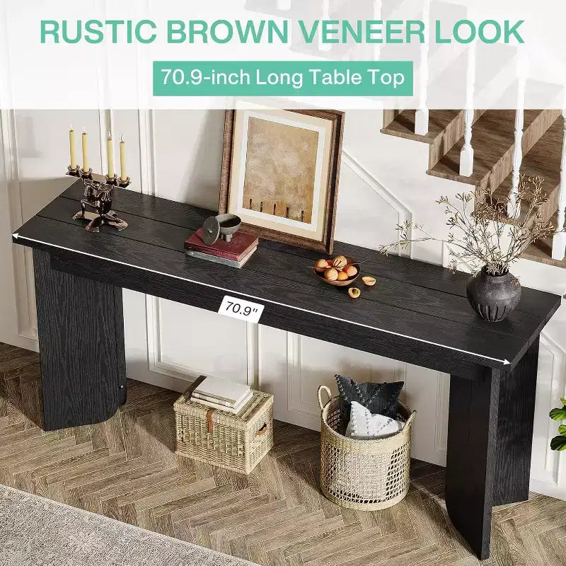 Console de canapé extra-longue de 70,9 pouces