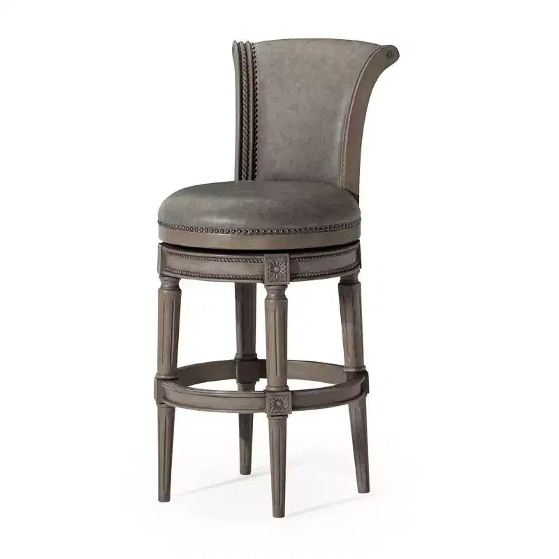 Maven Lane Pullman Swivel Bar Stools with Faux Leather