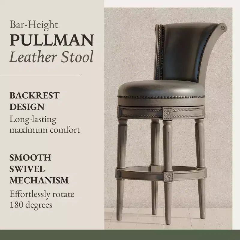 Tabourets de bar pivotants en similicuir