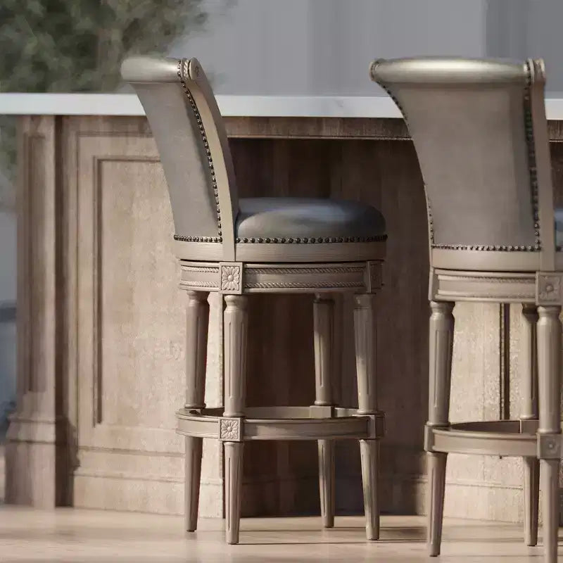 Tabourets de bar pivotants en similicuir