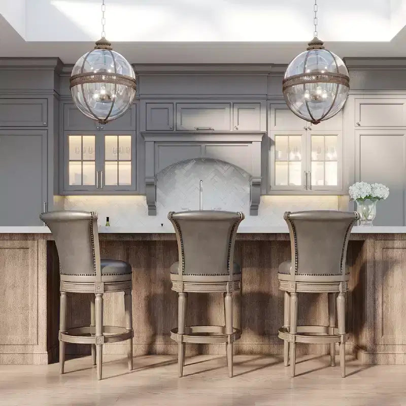 Tabourets de bar pivotants en similicuir