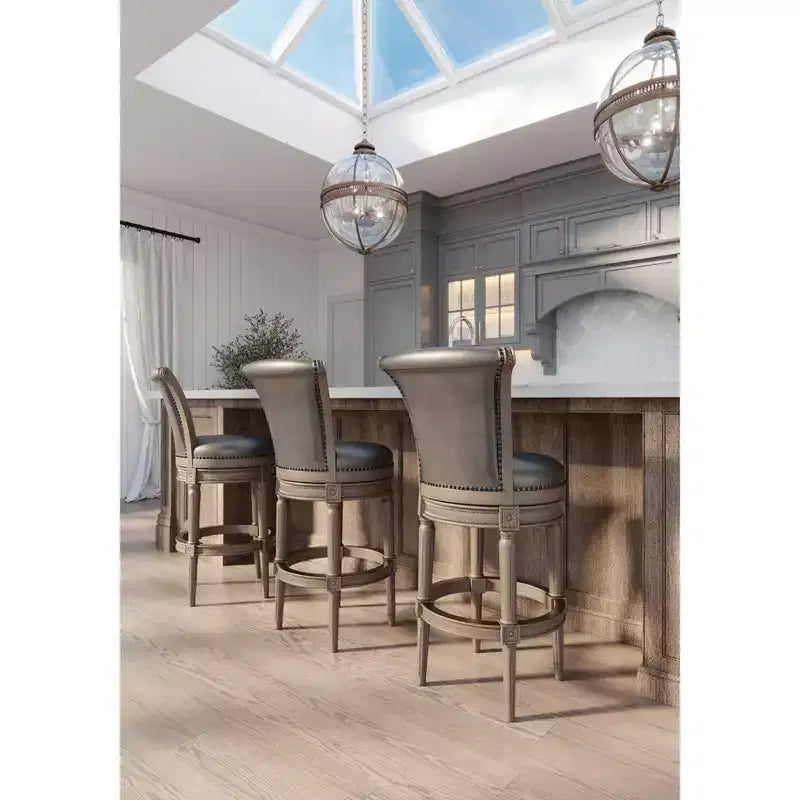 Tabourets de bar pivotants en similicuir