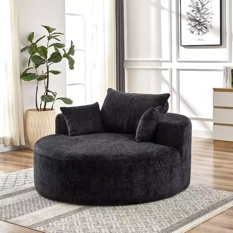 MAYEERTY Single Sofa 55 Chenille No Assembly for Living Room Bedroom Projection Room