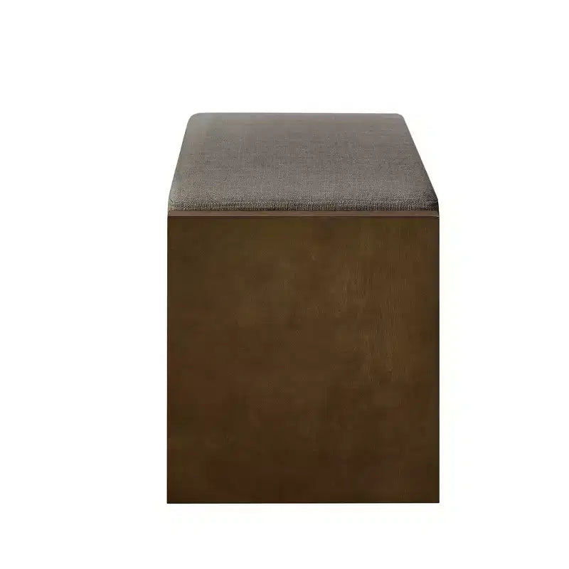 Banc d'appoint rembourré 40/47W avec coussin amovible et étagère à chaussures inférieure, lit moderne