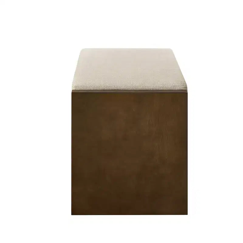 Banc d'appoint rembourré 40/47W avec coussin amovible et étagère à chaussures inférieure, lit moderne
