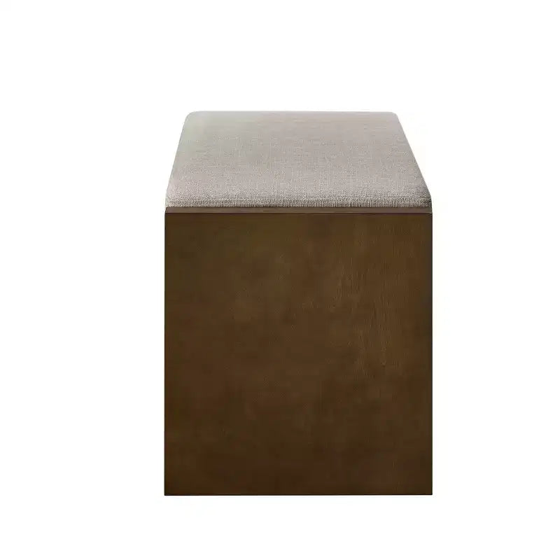 Banc d'appoint rembourré 40/47W avec coussin amovible et étagère à chaussures inférieure, lit moderne