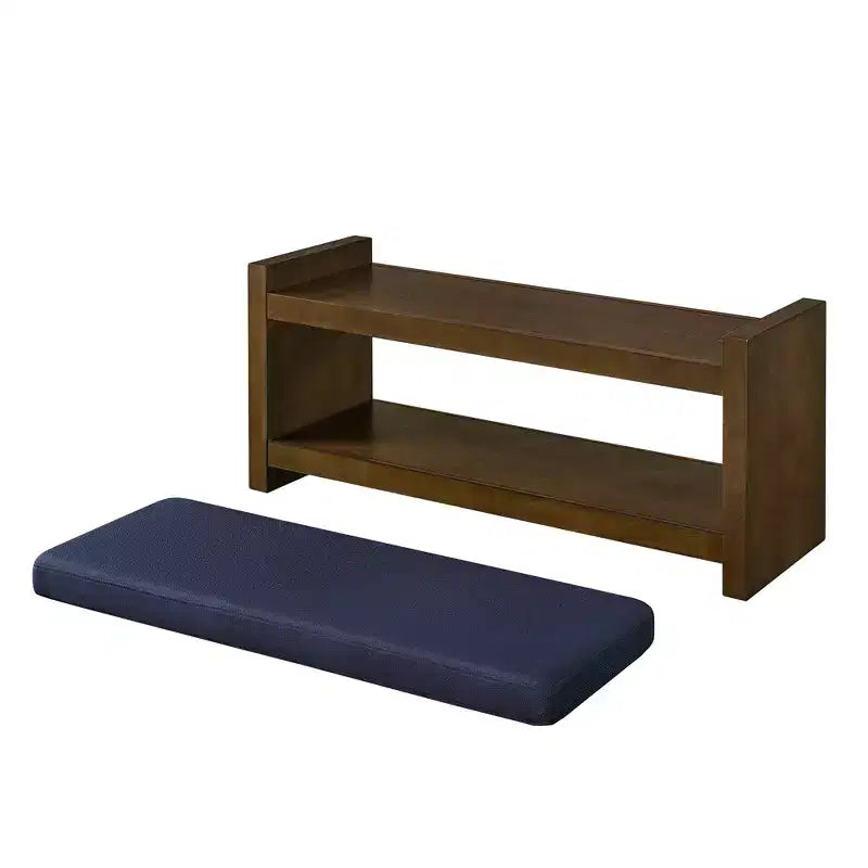 Banc d'appoint rembourré 40/47W avec coussin amovible et étagère à chaussures inférieure, lit moderne