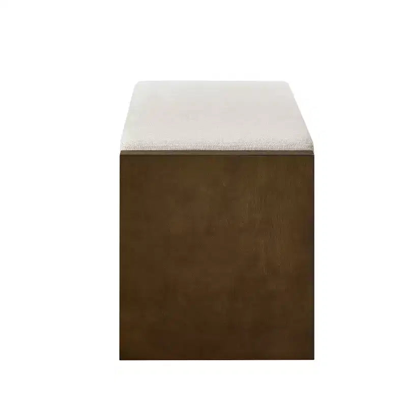 Banc d'appoint rembourré 40/47W avec coussin amovible et étagère à chaussures inférieure, lit moderne
