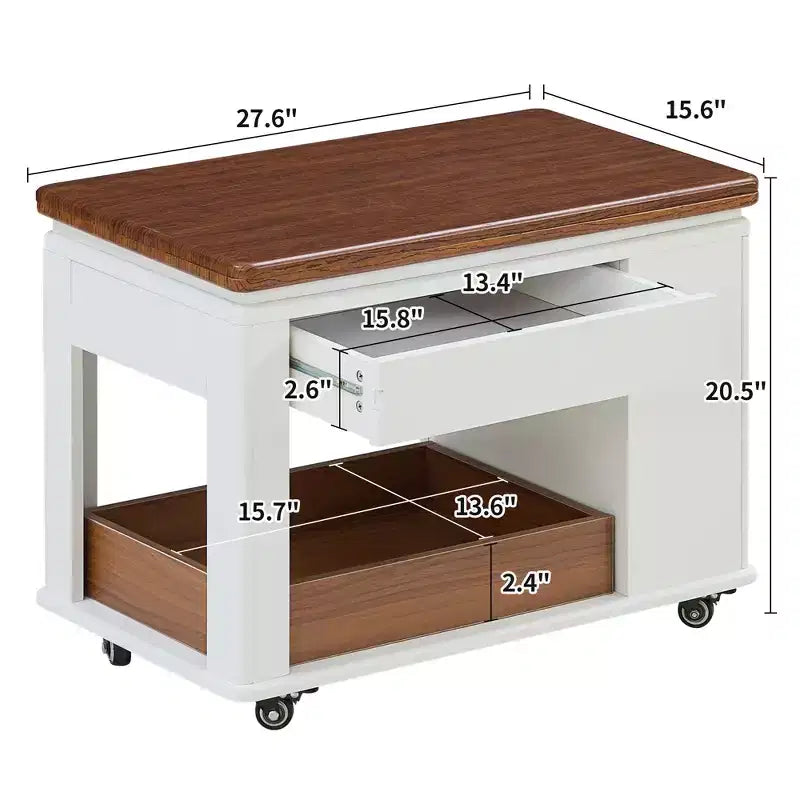 Table basse moderne multifonctionnelle multi-niveaux de 67 cm