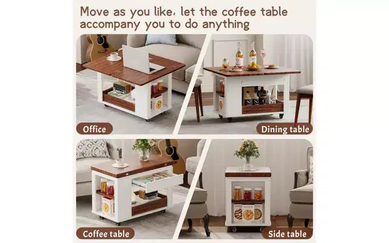 Table basse moderne multifonctionnelle multi-niveaux de 67 cm