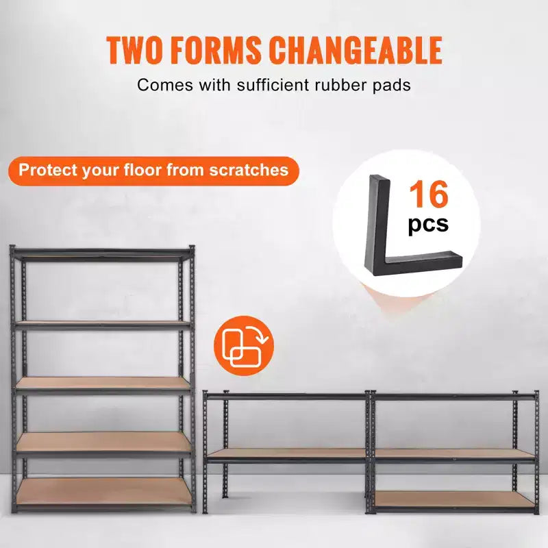 Étagère de rangement, 5 niveaux ajustables, capacité de 2000 lb, usage intensif pour garage