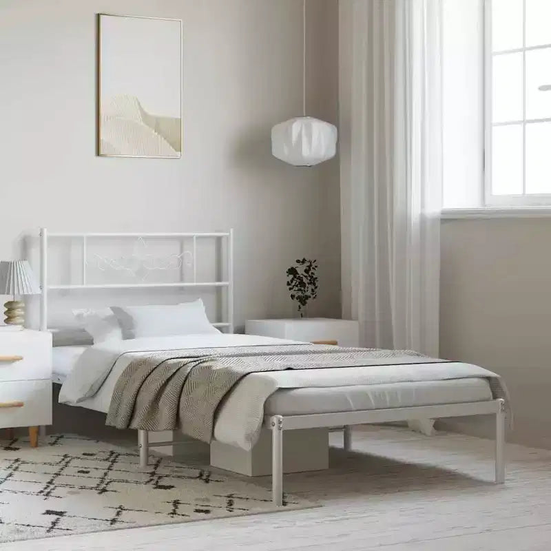Cadre de lit en métal avec tête de lit 12 places, sans matelas