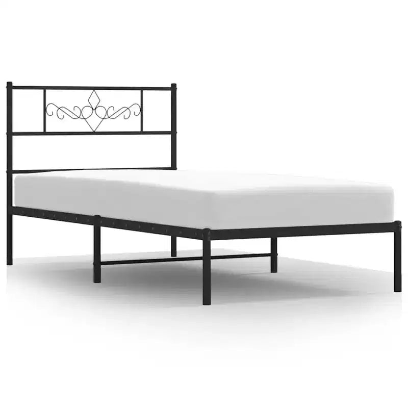 vidaXL 12 Metal Bed Frame with Headboard No Mattress