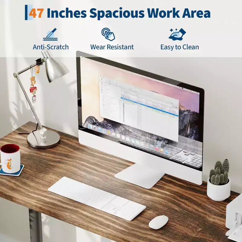 Bureau informatique de 120 cm avec 5 tiroirs de rangement
