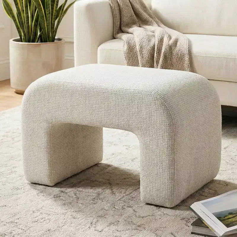 29 Modern Upholstered Bench, Soft Padded Accent Seat for Small Spaces, Footrest or Vanity Stool, Modern Seating for Living Room-Panipeachy