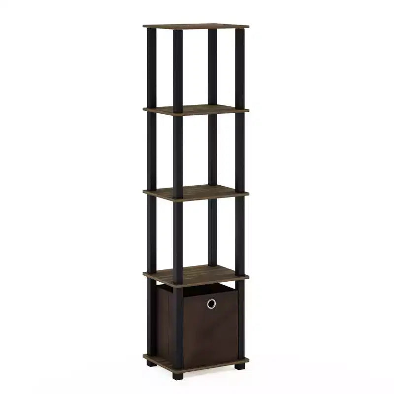 Étagère de rangement polyvalente à 5 niveaux avec bacs en tissu