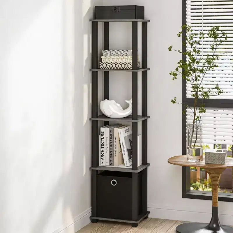 Étagère de rangement polyvalente à 5 niveaux avec bacs en tissu