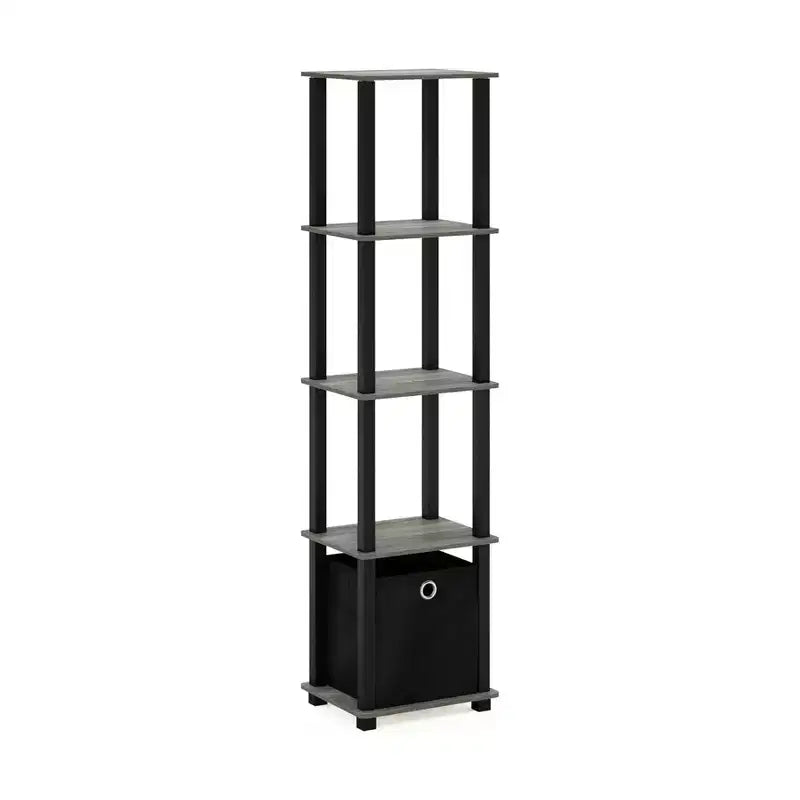 Étagère de rangement polyvalente à 5 niveaux avec bacs en tissu