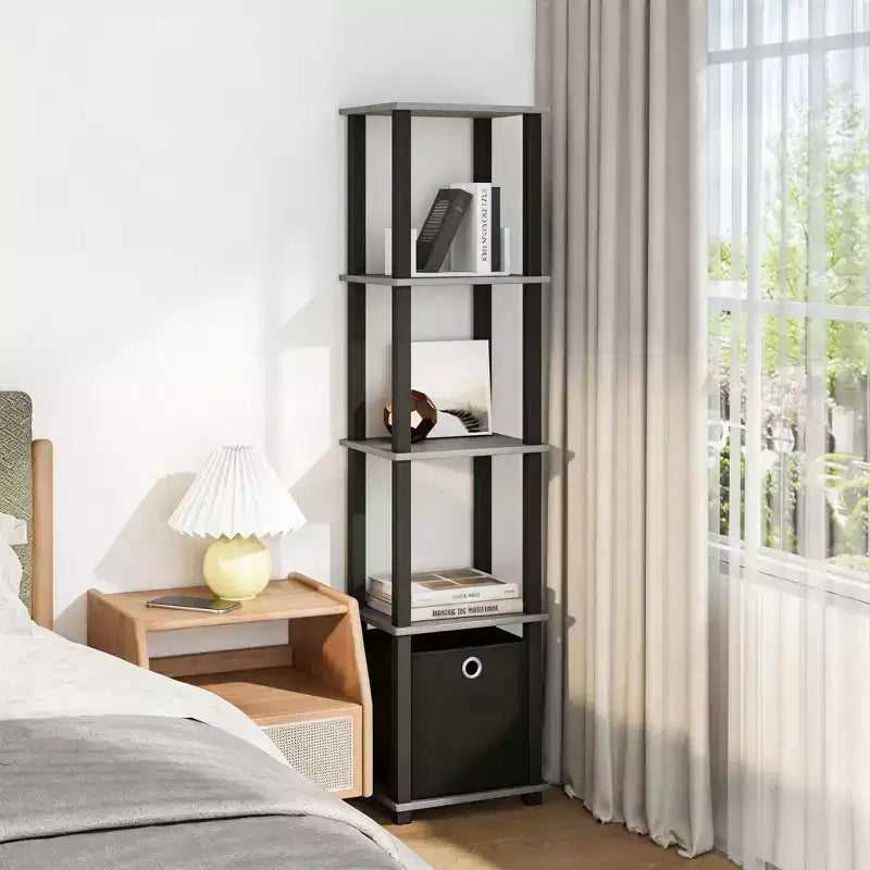 Étagère de rangement polyvalente à 5 niveaux avec bacs en tissu