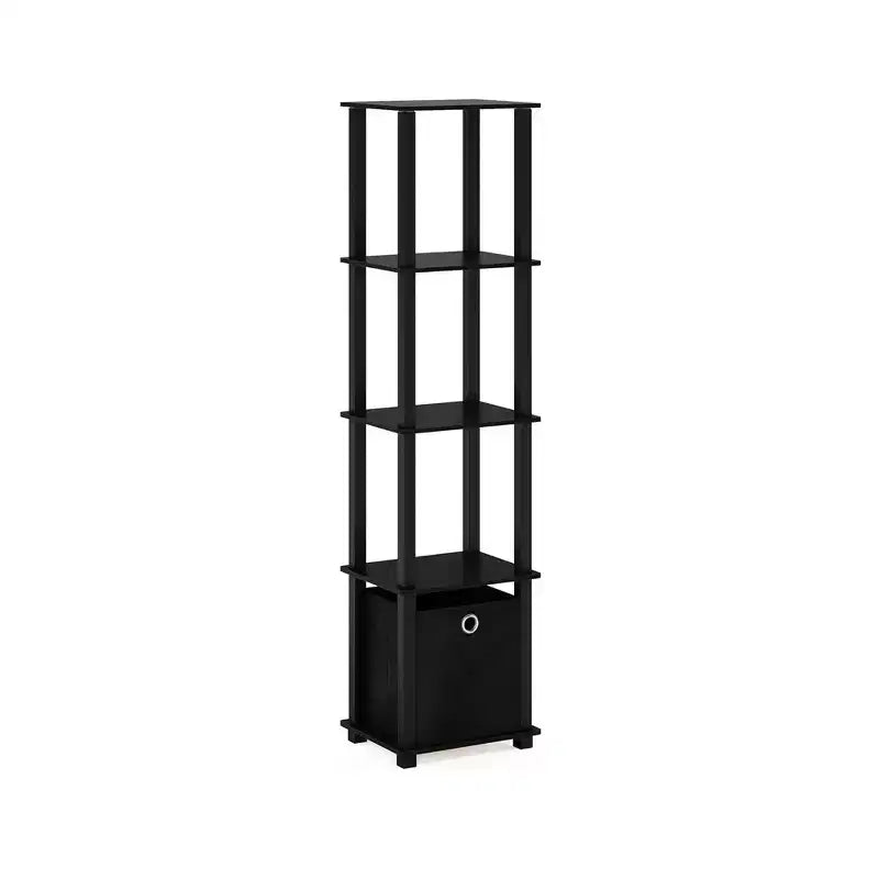 Étagère de rangement polyvalente à 5 niveaux avec bacs en tissu