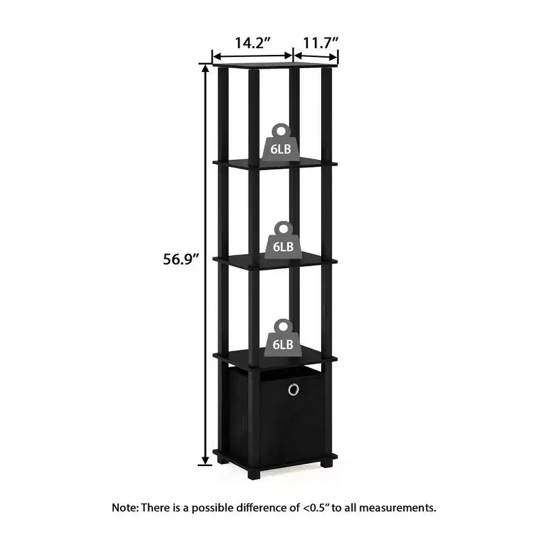 Étagère de rangement polyvalente à 5 niveaux avec bacs en tissu