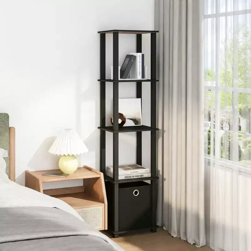 Étagère de rangement polyvalente à 5 niveaux avec bacs en tissu