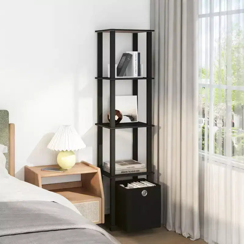 Étagère de rangement polyvalente à 5 niveaux avec bacs en tissu