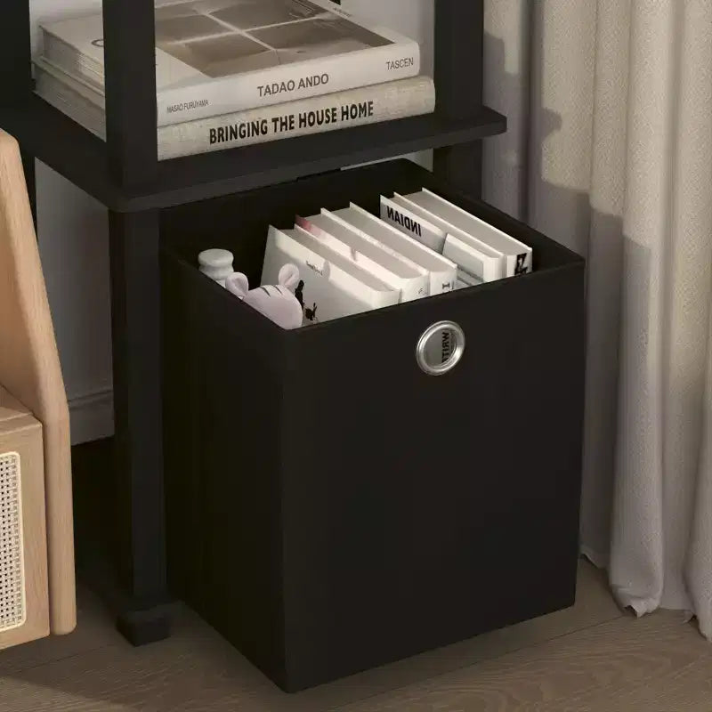 Étagère de rangement polyvalente à 5 niveaux avec bacs en tissu