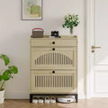 Modern Wooden Shoe Storage Cabinet, Adjustable Shelf, Freestanding Modern Design, for Hallway, Living Room