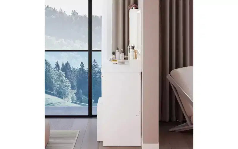 Coiffeuse de 41 pouces avec miroir LED à contrôle tactile