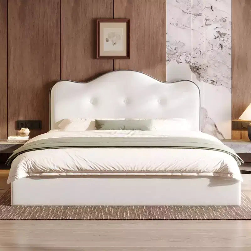Christopher Knight Home Jackson Velvet Upholstered Platform Bed With Wavy Headboard