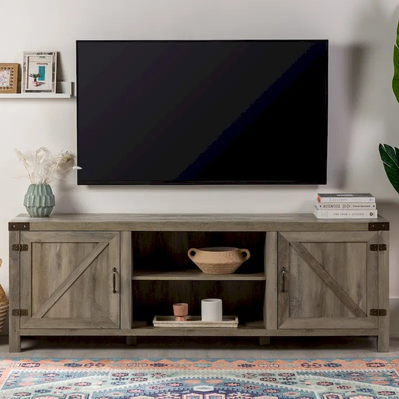 Middlebrook Firebranch 70-inch Barn Door TV Stand
